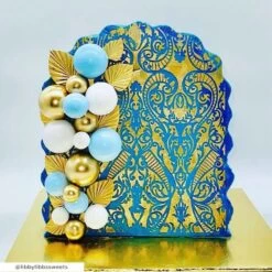 Lacupella Seamless Cake Stencil - ROMANSA -Dream Cake Shop lacupella seamless cake stencil romansa p15598 54432 image