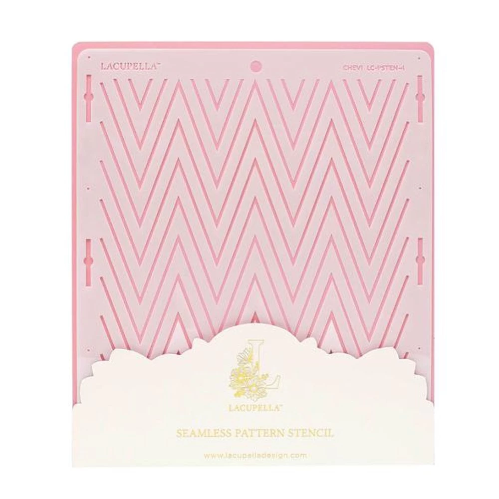 Lacupella Seamless Pattern Cake Stencil - CHEVI 3 Lacupella Seamless Pattern Cake Stencil - CHEVI