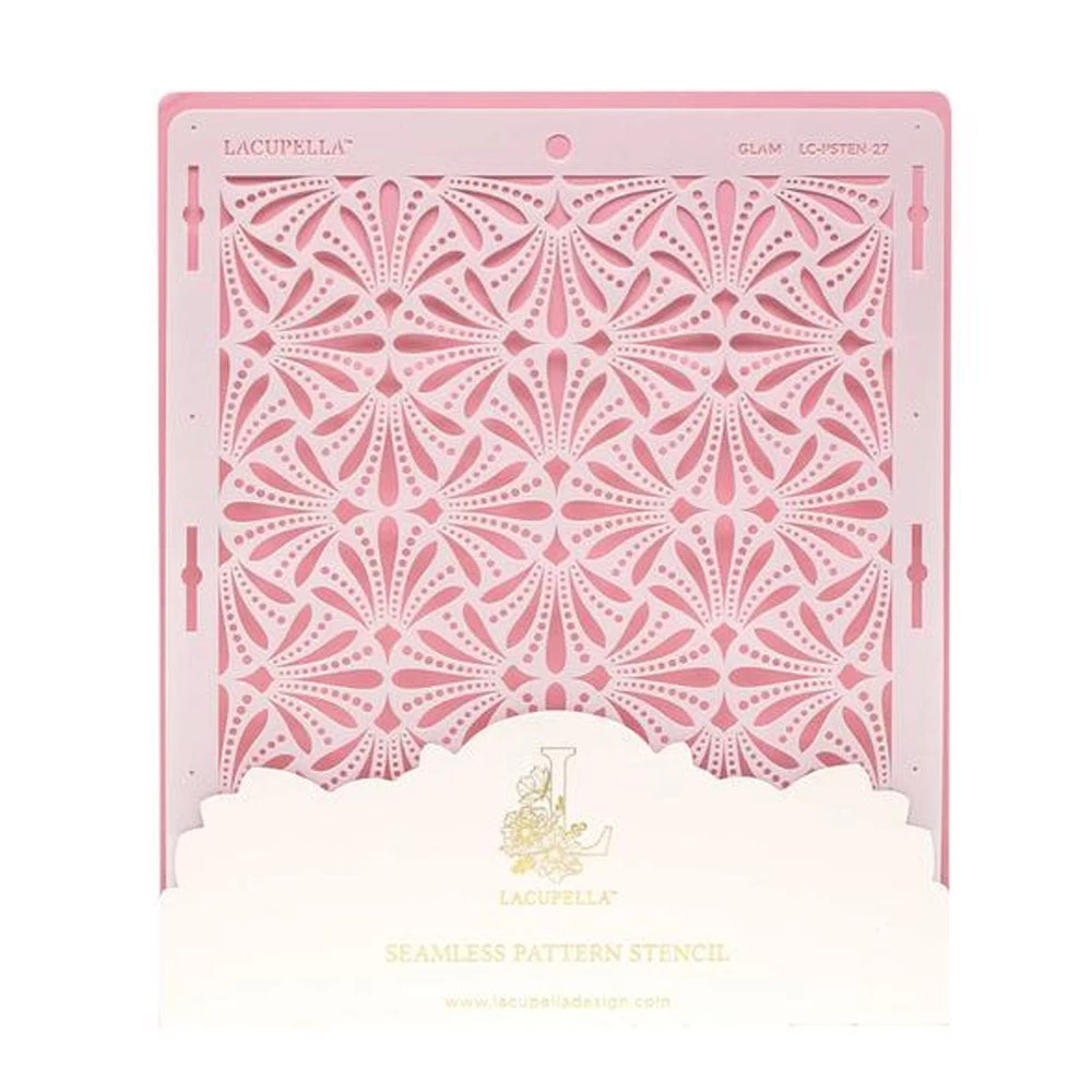 Lacupella Seamless Pattern Cake Stencil - GLAM 3 Lacupella Seamless Pattern Cake Stencil - GLAM