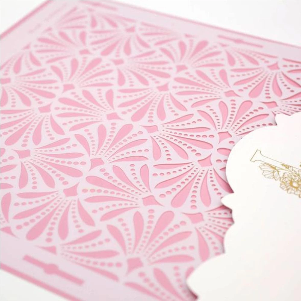 Lacupella Seamless Pattern Cake Stencil - GLAM 4 Lacupella Seamless Pattern Cake Stencil - GLAM - Image 2