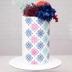 Lacupella Seamless Pattern Cake Stencil - VORRA -Dream Cake Shop lacupella seamless pattern cake stencil vorra p13379 46677 image