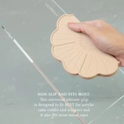 Lacupella Silicone Flora Comfort Grip For Cake Scrapers - Pack Of 2 -Dream Cake Shop lacupella silicone flora comfort grip for cake scrapers pack of 2 p13381 46696 image