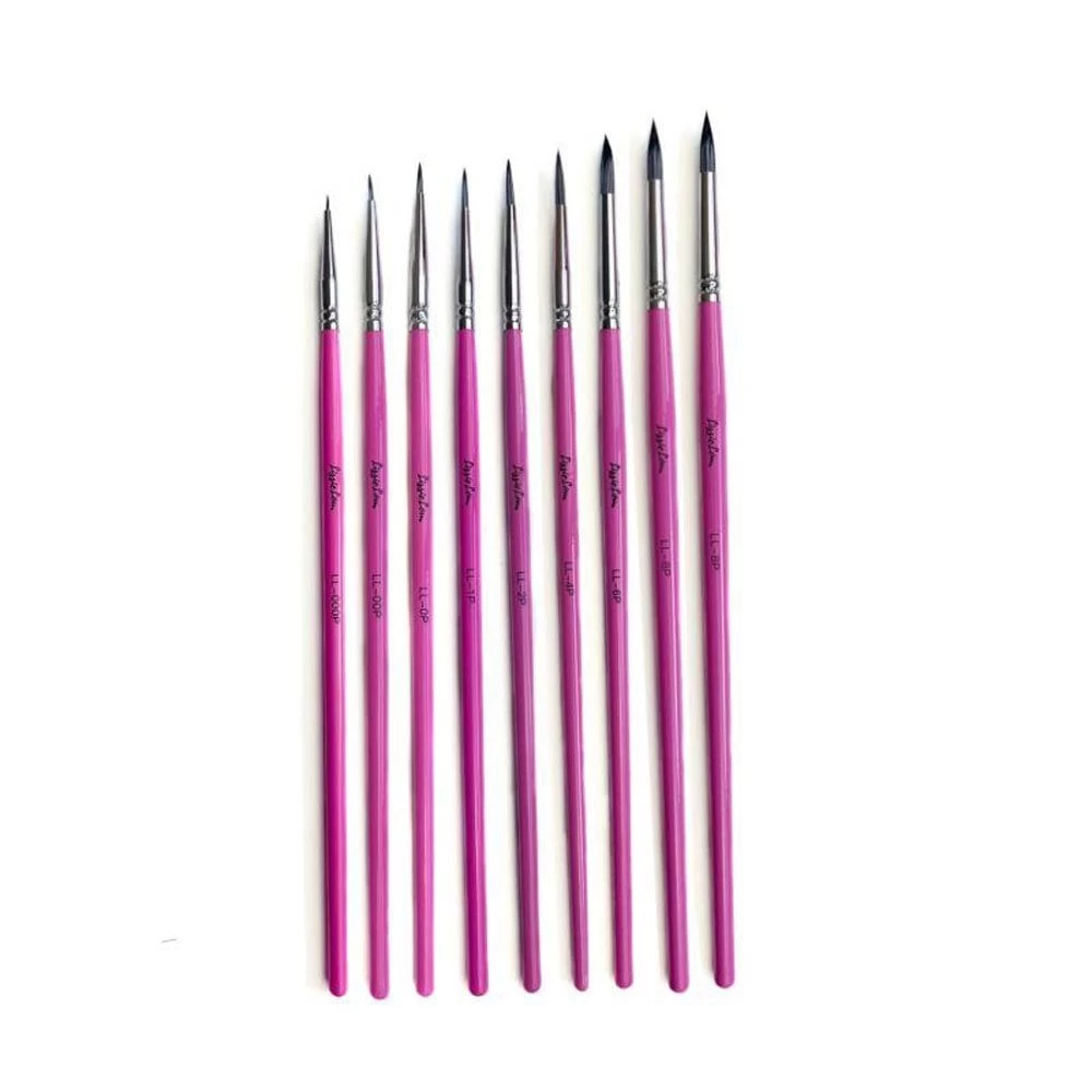 LissieLou Detailed Fine Paint Brush Set - LL 10P Brush - 9 Pieces 3 LissieLou Detailed Fine Paint Brush Set - LL 10P Brush - 9 Pieces