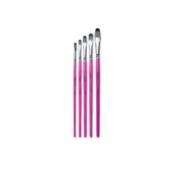 LissieLou Filbert Paint Brush Set - LL 10FB Brush - 5 Pieces