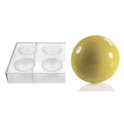 Martellato Semisphere Polycarbonate Mould - 8cm - 4 Cavities