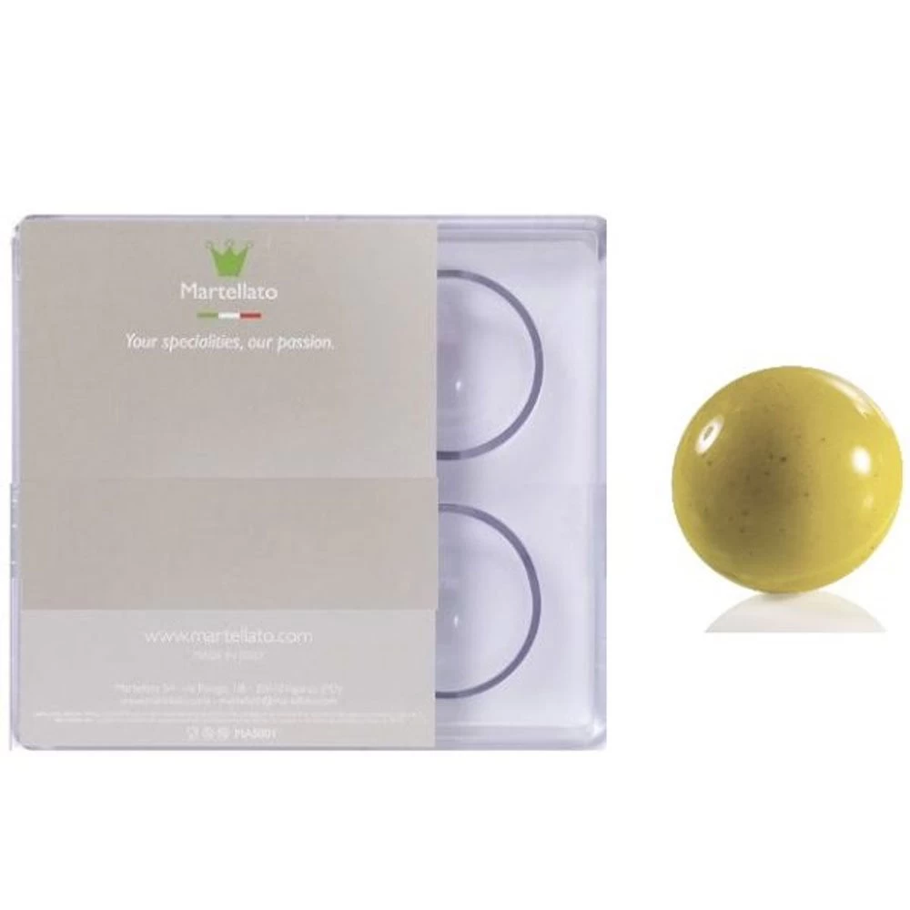 Martellato Semisphere Polycarbonate Mould - 8cm - 4 Cavities 5 Martellato Semisphere Polycarbonate Mould - 8cm - 4 Cavities - Image 3