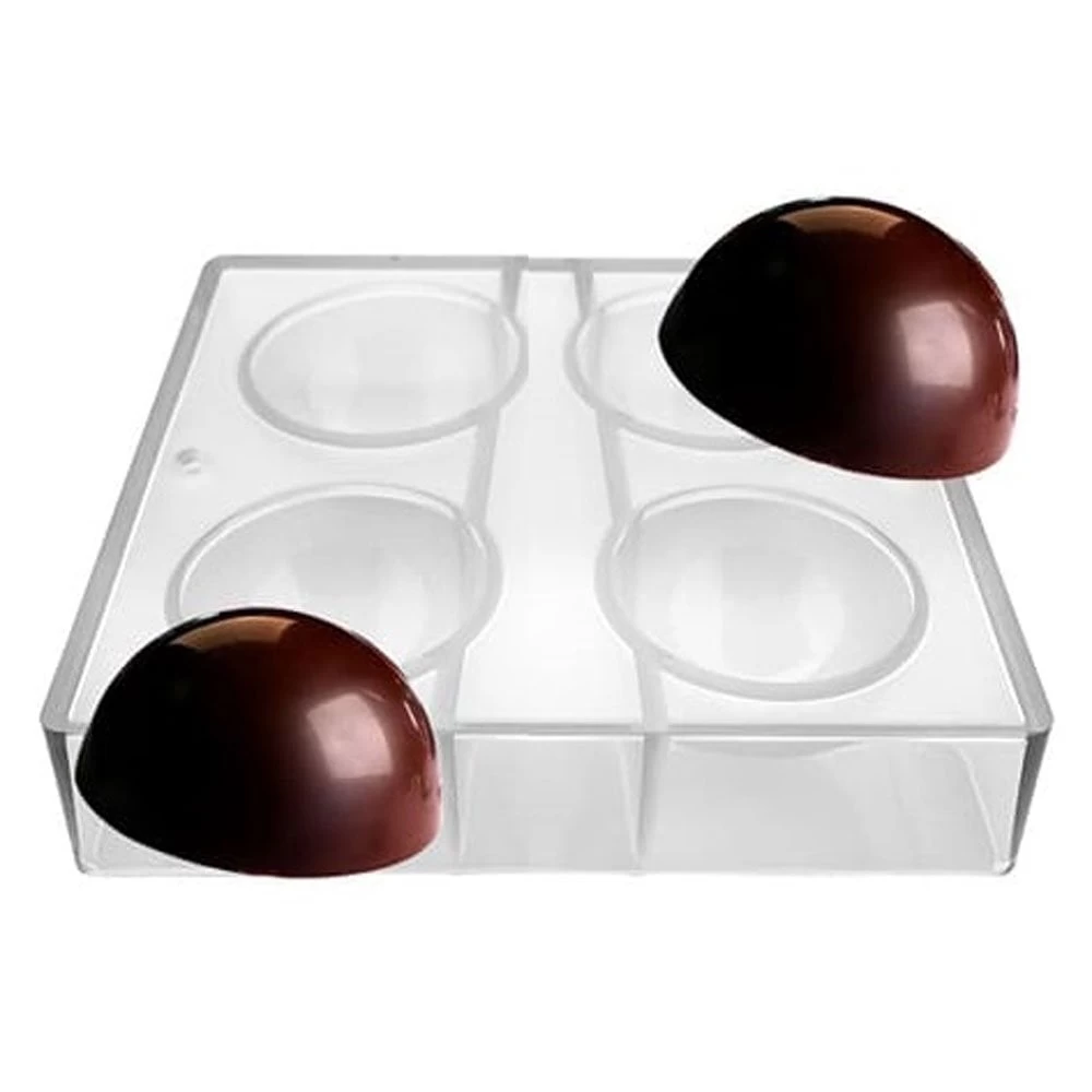 Martellato Semisphere Polycarbonate Mould - 8cm - 4 Cavities 6 Martellato Semisphere Polycarbonate Mould - 8cm - 4 Cavities - Image 4