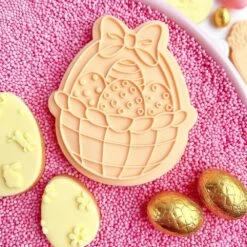 Oh My Cookie Easter Basket Cookie Stamp + Cookie Cutter -Dream Cake Shop oh my cookie easter basket cookie cutter p17151 61314 image