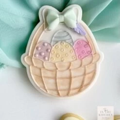 Oh My Cookie Easter Basket Cookie Stamp + Cookie Cutter -Dream Cake Shop oh my cookie easter basket cookie cutter p17151 61315 image