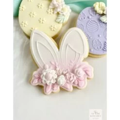 Oh My Cookie Floral Bunny Ears Cookie Stamp + Cookie Cutter -Dream Cake Shop oh my cookie floral bunny ears cookie cutter p17149 61307 image