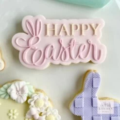 Oh My Cookie Happy Easter Cookie Stamp + Cookie Cutter -Dream Cake Shop oh my cookie happy easter cookie cutter p17155 61327 image