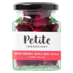 Petite Ingredient Dried Organic Edible Rose Petals Red (Jar) Best Before 12.06.2022