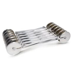 Piping Paradise Stainless Steel Multi Wheel Adjustable/Expandable Strip/Ribbon/Pastry/Dough Cutter - 7 Wheel