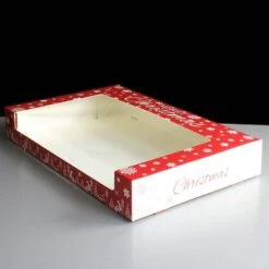 Premium Christmas Snowflake Deep Mince Pie Box 10x6.5x1.5 - Pack Of 25 -Dream Cake Shop premium christmas snowflake deep mince pie box 10x6 5x1 5 pack of 25 p6477 27450 image