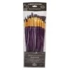 Royal Brush Firm Burgundy Taklon - Brights, Flats, Rounds, Angular, Filberts, Fans -Dream Cake Shop royal brush 12 pieces firm burgundy taklon set p18591 66296 image