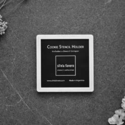 Silvia Favero Stencil Holder With Scraper -Dream Cake Shop silvia favero stencil holder with scraper p14099 49141 image