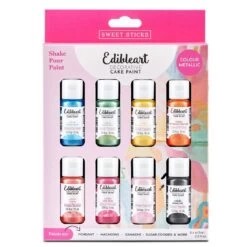 Sweet Sticks Edible Art Decorative Paint - Colour Metallic Pack Of 8