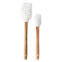 Sweetapolita Wooden Hand Silicone Spatula Bundle - Magic Medley In Frosting White - Set Of 2 - 1 X Large (12") & 1 X Small (9.5") -Dream Cake Shop sweetapolita wooden hand silicone spatula bundle magic medley in frosting white set of 2 1 x large 12 1 x small 9 5 p11504 41479 image