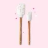 Sweetapolita Wooden Hand Silicone Spatula Bundle - Magic Medley In Frosting White - Set Of 2 - 1 X Large (12") & 1 X Small (9.5") -Dream Cake Shop sweetapolita wooden hand silicone spatula bundle magic medley in frosting white set of 2 1 x large 12 1 x small 9 5 p11504 41480 image