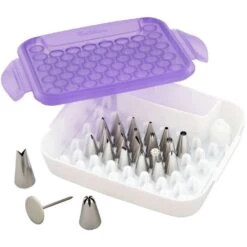 Wilton Deluxe Tip / Nozzle Set Of 22 Pieces -Dream Cake Shop wilton deluxe tip nozzle set of 22 pieces p15789 55084 image