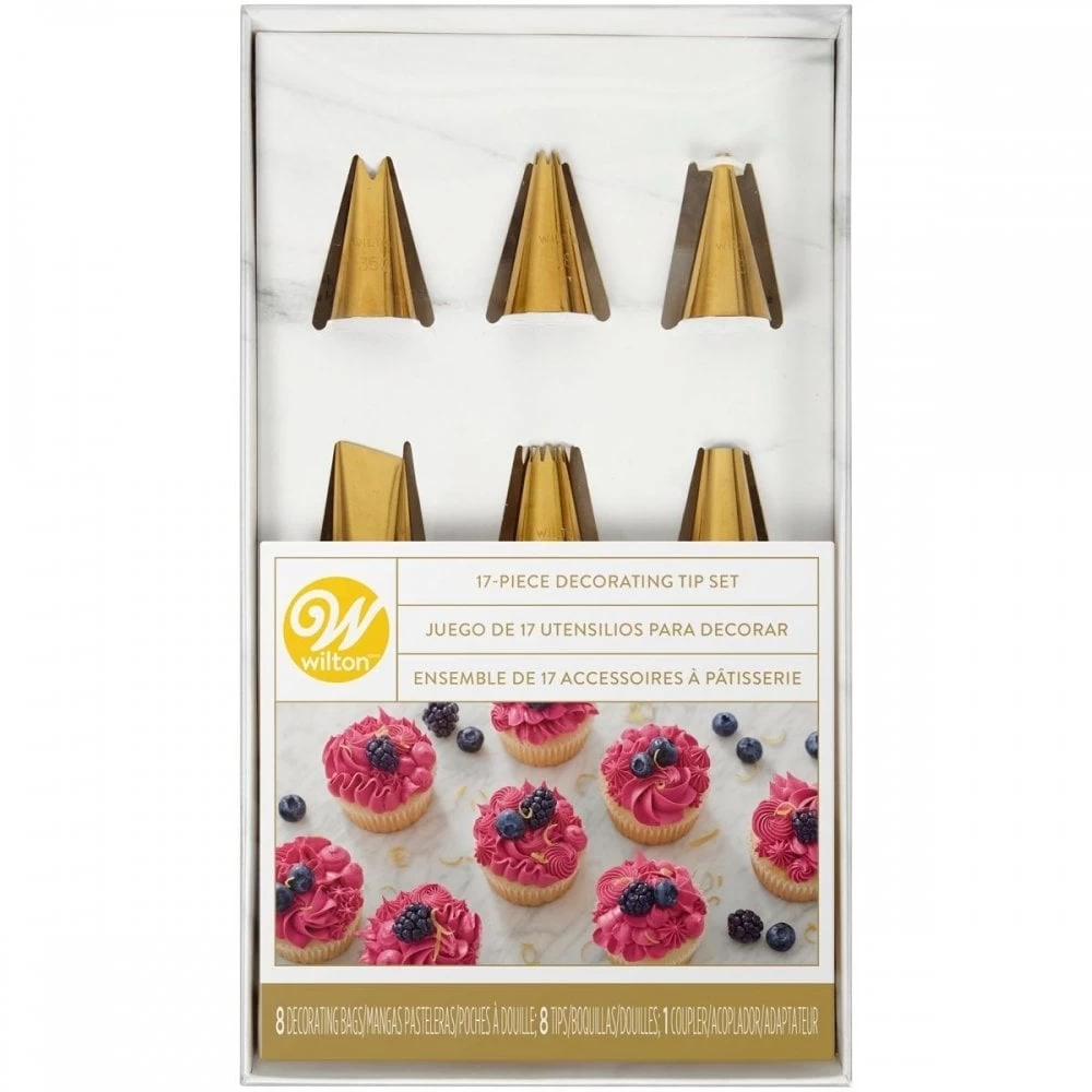 Wilton Golden Decorating Tip Set Of 17 Pieces 3 Wilton Golden Decorating Tip Set Of 17 Pieces